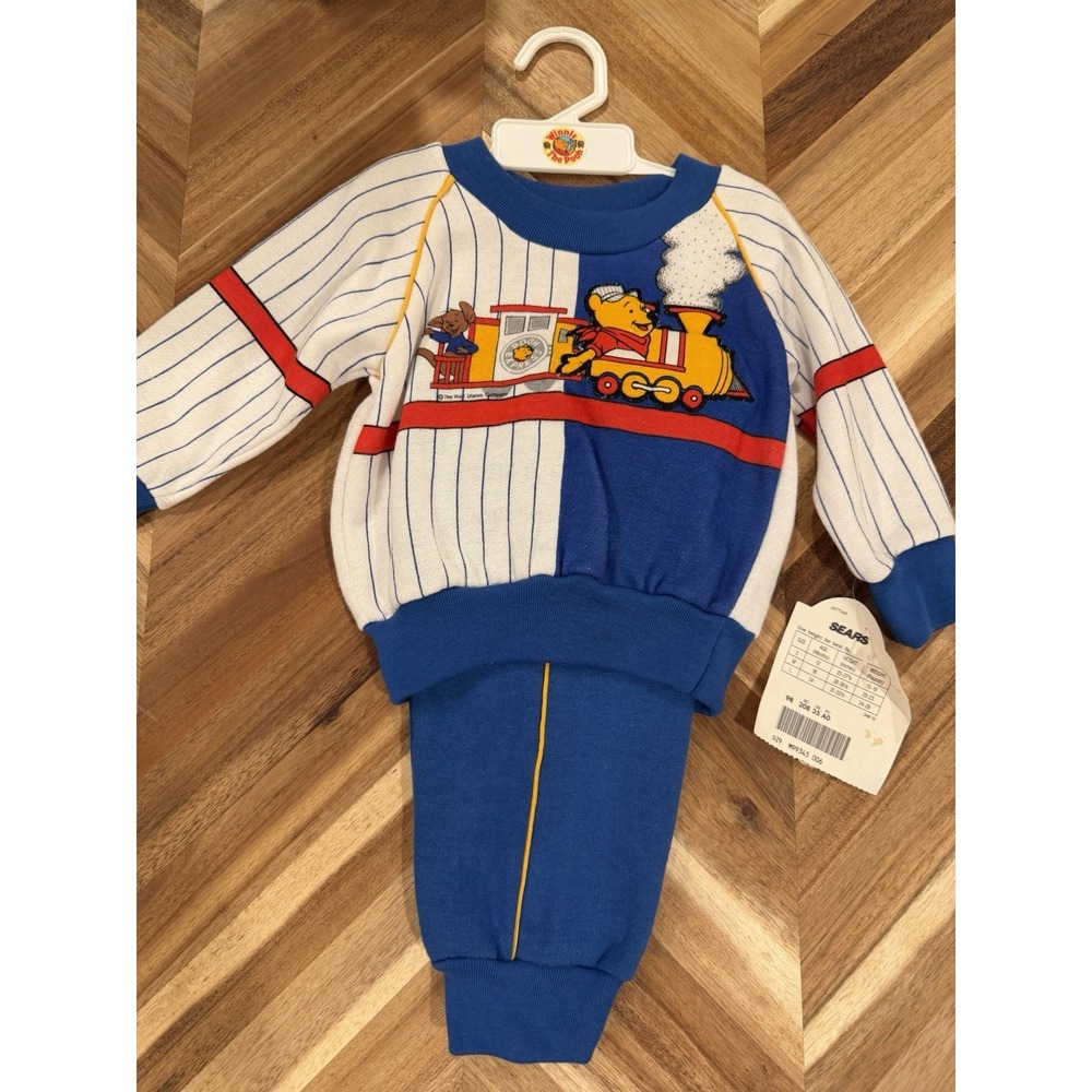 VTG NWT Deadstock Winnie The Pooh 2 Piece Set Sears Made In Hong Kong 12 Months‎